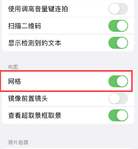 乾安苹果手机维修网点分享iPhone如何开启九宫格构图功能 