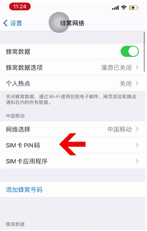 乾安苹果14维修网分享如何给iPhone14的SIM卡设置密码 