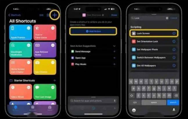 乾安苹果14锁屏维修店分享iPhone14升级iOS16.4后如何创建锁屏快捷方式 